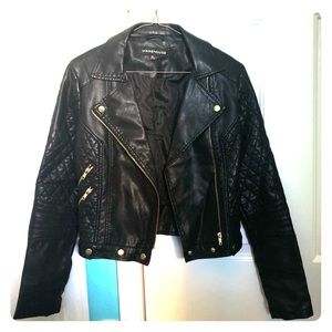Black Faux Leather Jacket